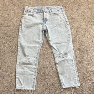 Gap acid wash raw edge jeans